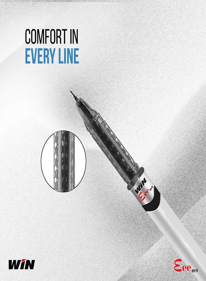 دبليو آي أن أقلام جل WINN Eee | ٢٠ قلم حبر أسود | حبر جل داكن | كتابة سلسة | أدوات مكتبية مدرسية ومكتبية | رأس ٠٫٧ مم لتدفق سلس للحبر | حبر مقاوم للماء | أقلام للطلاب - Image 5