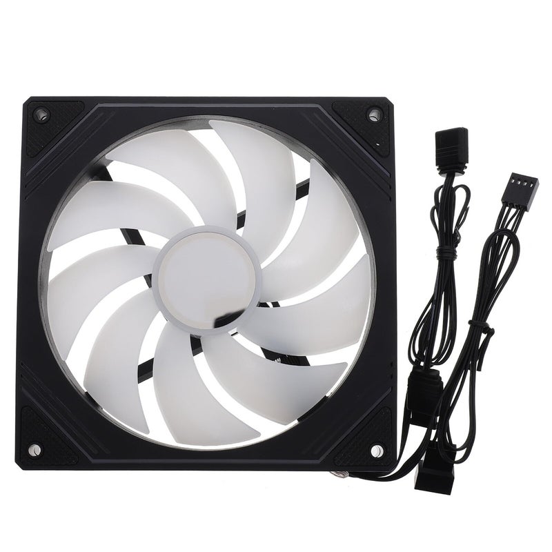 White 14cm ARGB Infinity Mirror PC Case Fan 5V 3 Pin Silent Cooling For Gaming Desktop - Image 2