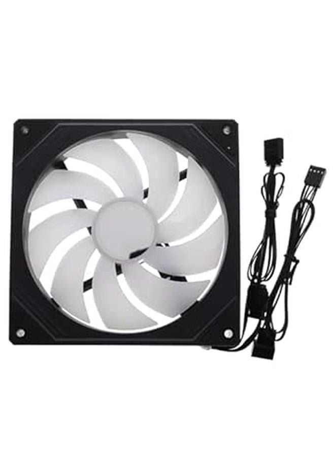 White 14cm ARGB Infinity Mirror PC Case Fan 5V 3 Pin Silent Cooling For Gaming Desktop - Image 1