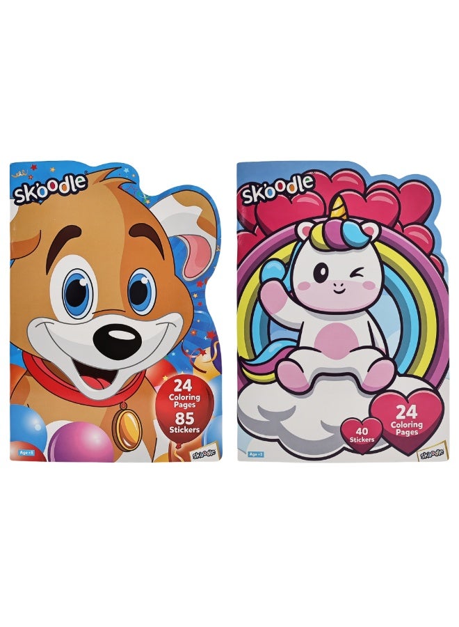 SKOODLE Coloring Book With Stickers | Art & Craft Kit | Mess Free Activity | Age 3+ - Image 3