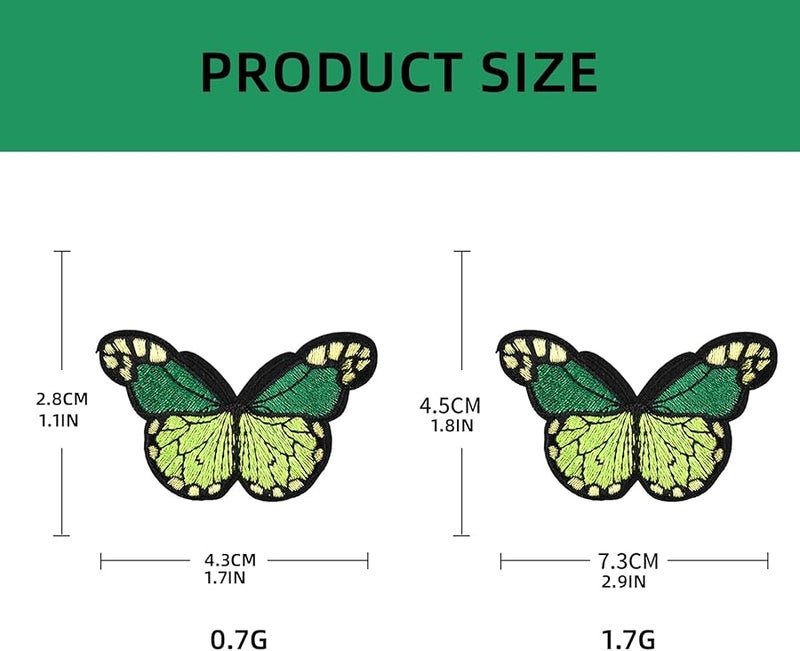 بقع حديدية على شكل فراشة وردية 10 قطع تطريز تطبيق لملابس سترات جينس حقيبة - Image 4