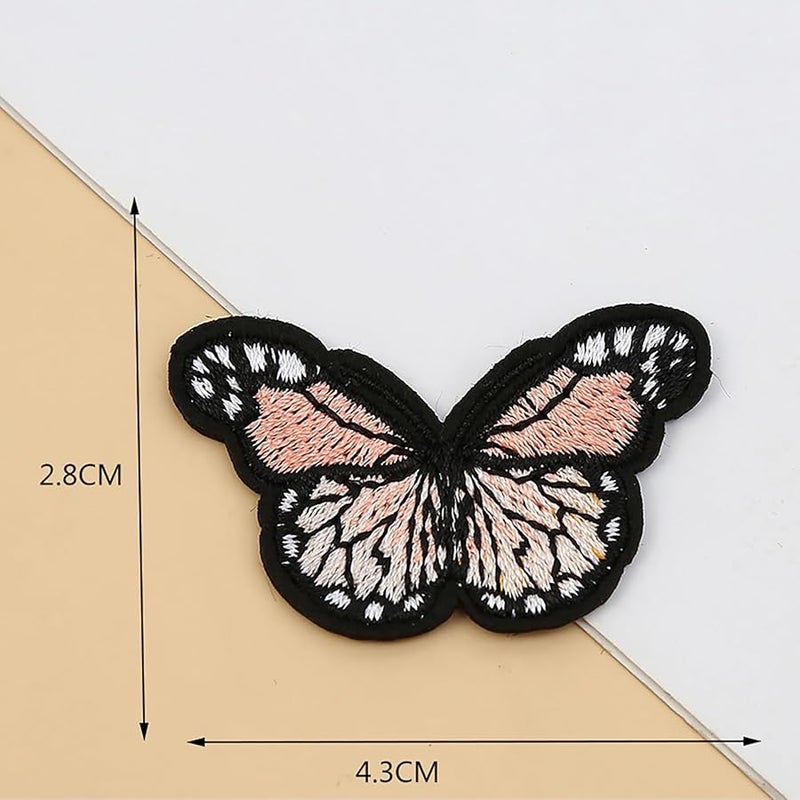 بقع حديدية على شكل فراشة وردية 10 قطع تطريز تطبيق لملابس سترات جينس حقيبة - Image 5