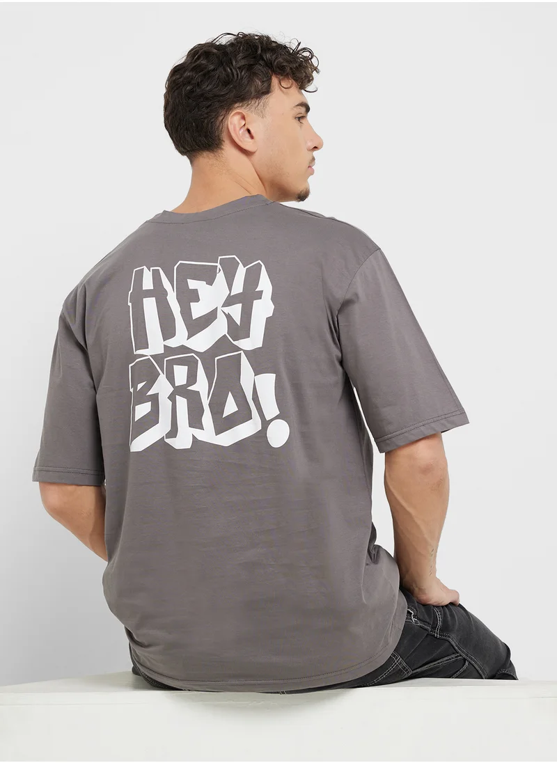 سفنتي فايف Back Print T-Shirt