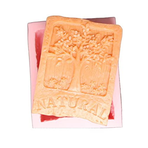 LVDGE Natural Tree Flowers Silicone Soap Mold for Skincare Soap Making, DIY Skincare Products & Small Business Soap (4PCS Tree) - Image 3