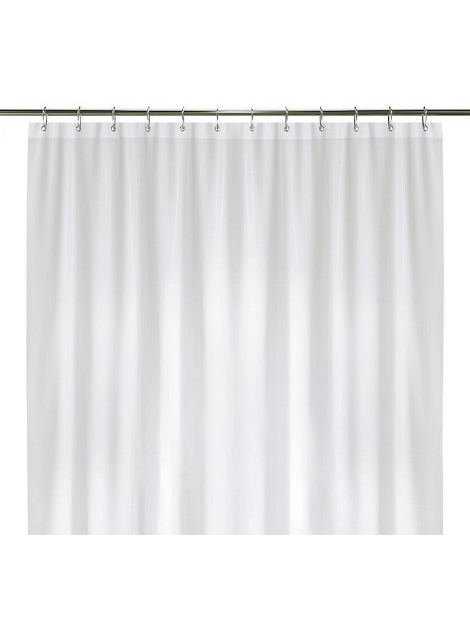 LiBa Bathroom Shower Curtain - Waterproof Plastic Shower Curtain Premium PEVA Non-Toxic with Rust Proof Grommets White 8G Heavy Duty Bathroom Accessories 72x84 - Image 1