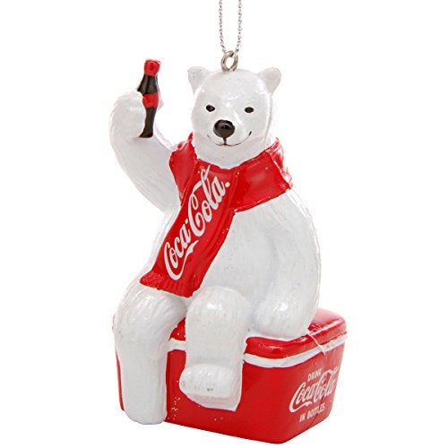 Kurt S. Adler YAMCC1124 Coca-Cola Polar Bear Ornament, Red, 3.5"