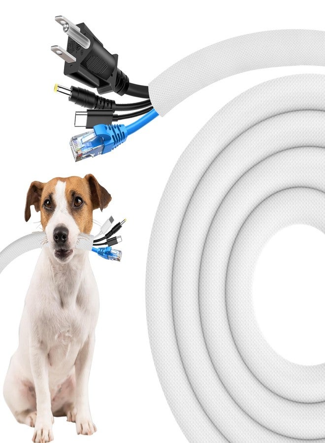 Secbolt Cord Protectors from Pets No Chew, 10ft - 1/2 inch Ultra Durable Cord Covers for Pets, Bite-Resistant Cable and Wire Protector for Cats, Dogs, Rabbits - White - Image 1