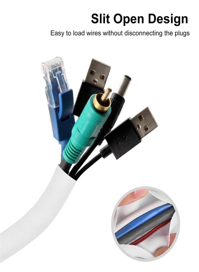 Secbolt Cord Protectors from Pets No Chew, 10ft - 1/2 inch Ultra Durable Cord Covers for Pets, Bite-Resistant Cable and Wire Protector for Cats, Dogs, Rabbits - White - Image 2