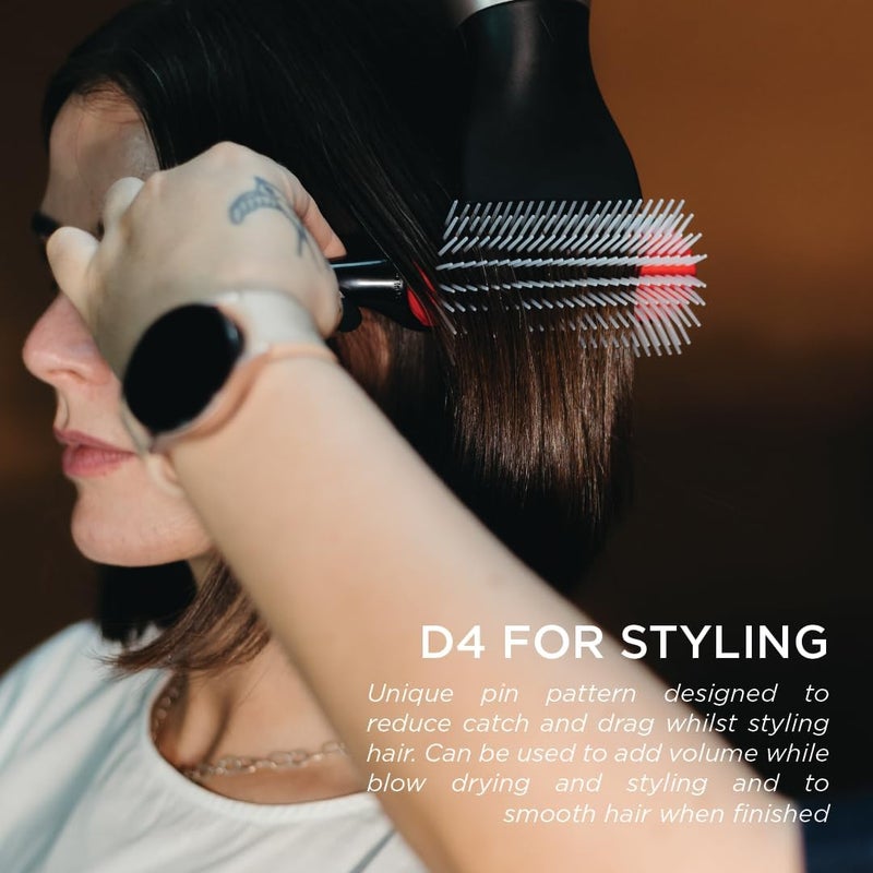 Denman D4 Large Styling Brush with Nine Rows of Sculpted Nylon Pins for Curly Hair - Image 4