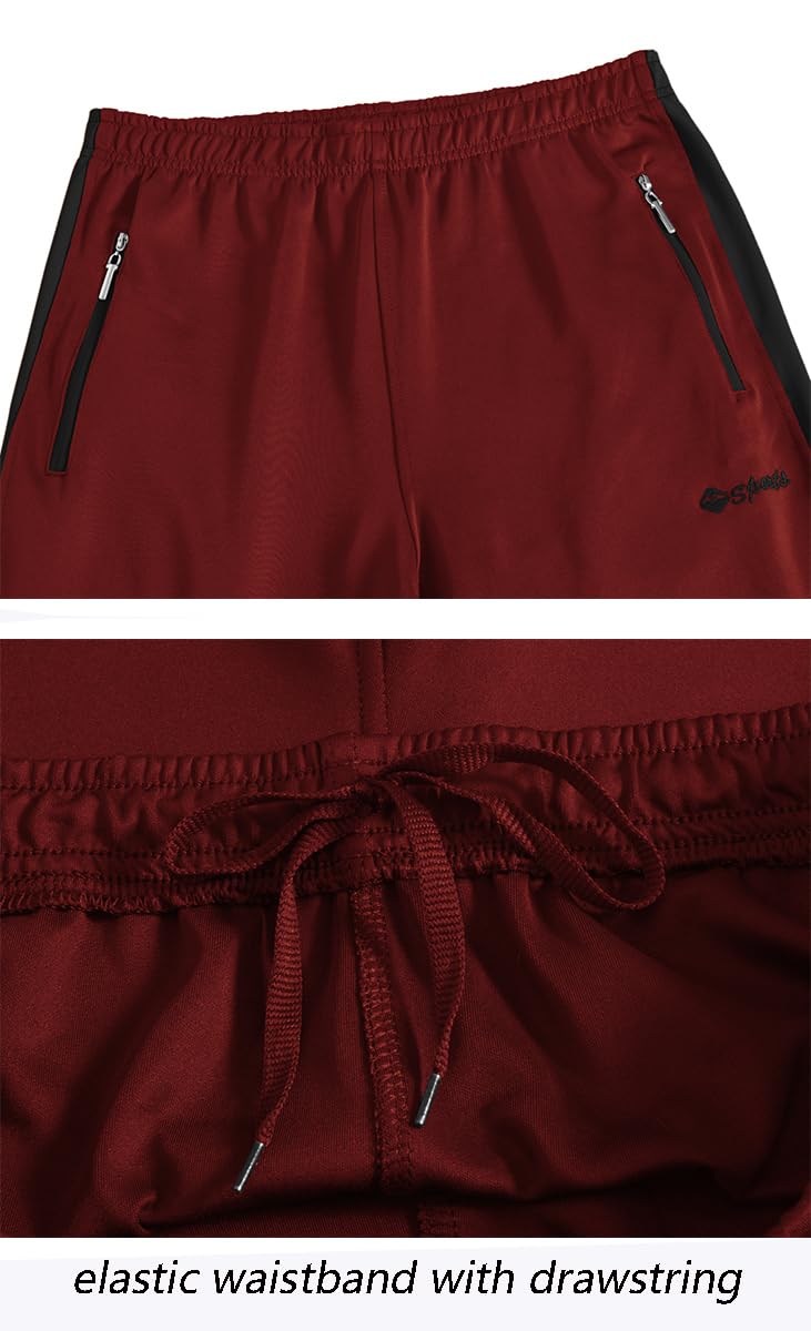YSENTO Men's Tracksuits Sweat Track Suits Set 2 Piece Jogging Suits Warm Up Sweatsuits Outfits Red 3XL - Image 4