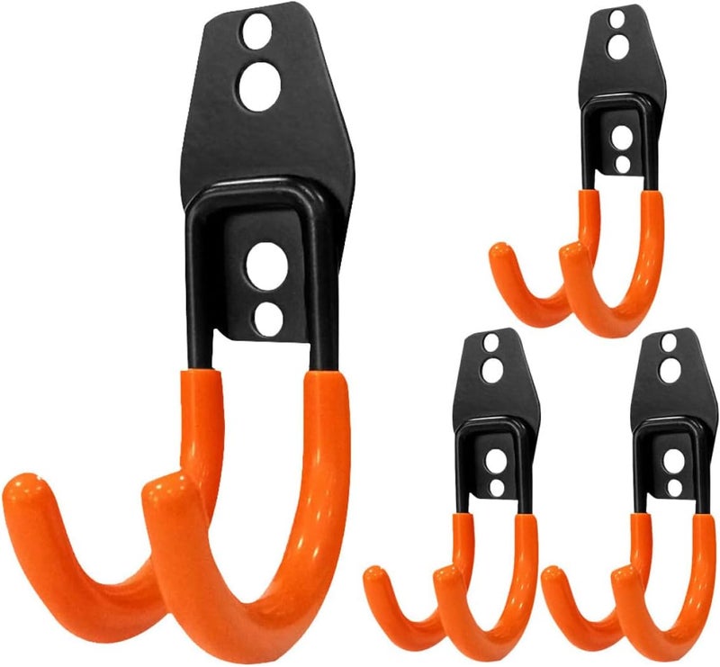 4pcs Heavy Duty Wall Mount Hooks Metal Tool Organizer Garage Storage Hooks for Hanging Garden and Utility Tools for Garage and Workshop - Image 1