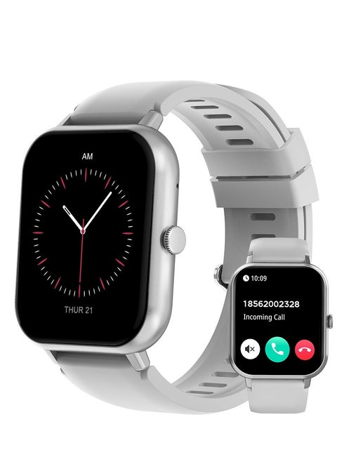 Bwoo Smart Watch, 1.83 inch Waterproof Smart Watch For Android & iPhone (Grey), Unisex with Call Function and Fitness Tracking