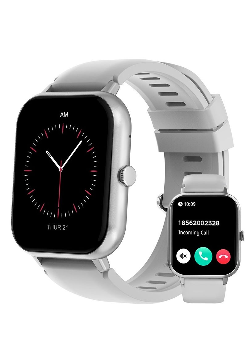 BWOO - Bwoo Smart Watch, 1.83 inch Waterproof Smart Watch For Android & iPhone (Grey), Unisex with Call Function and Fitness Tracking - Image 1
