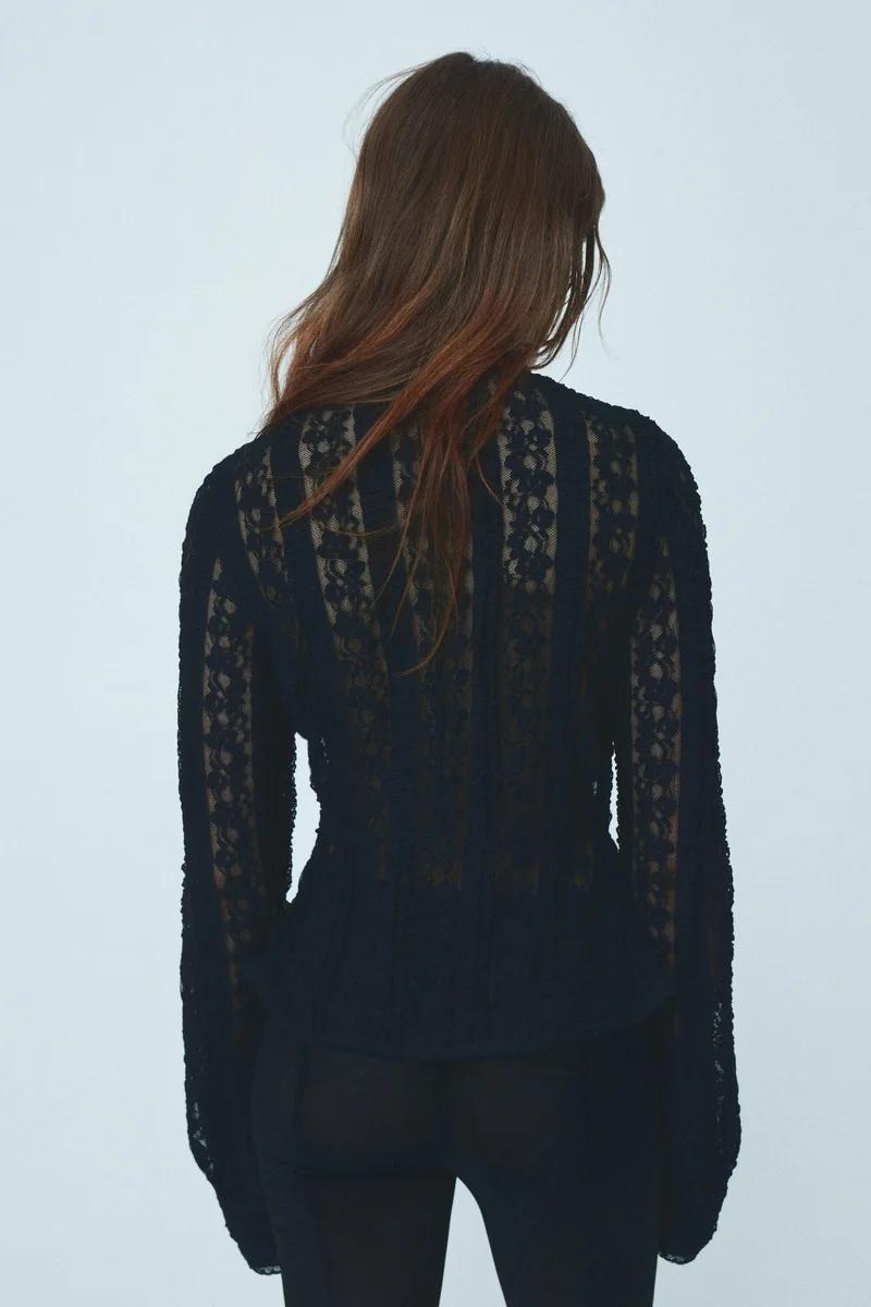 H&M Peplum lace blouse