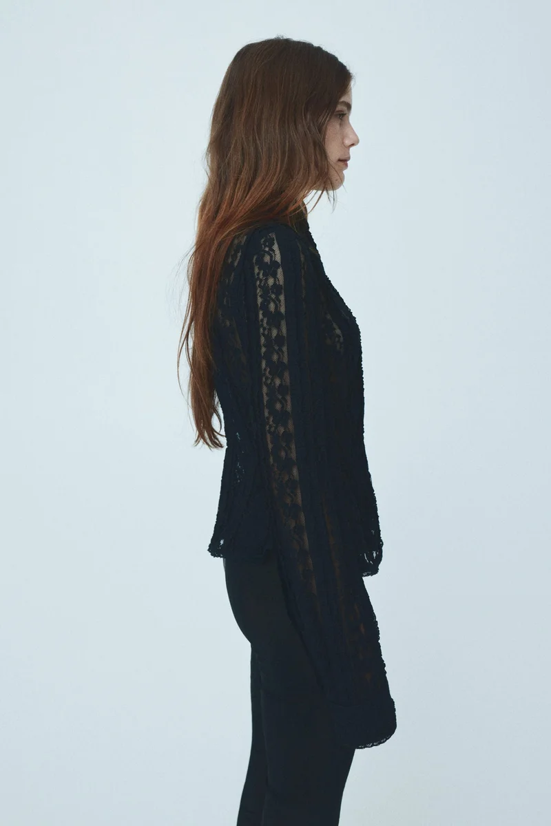 H&M Peplum lace blouse