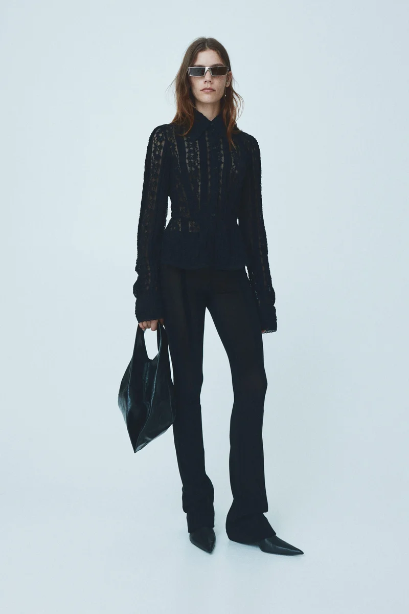 H&M Peplum lace blouse