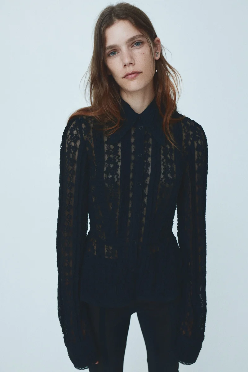 H&M Peplum lace blouse