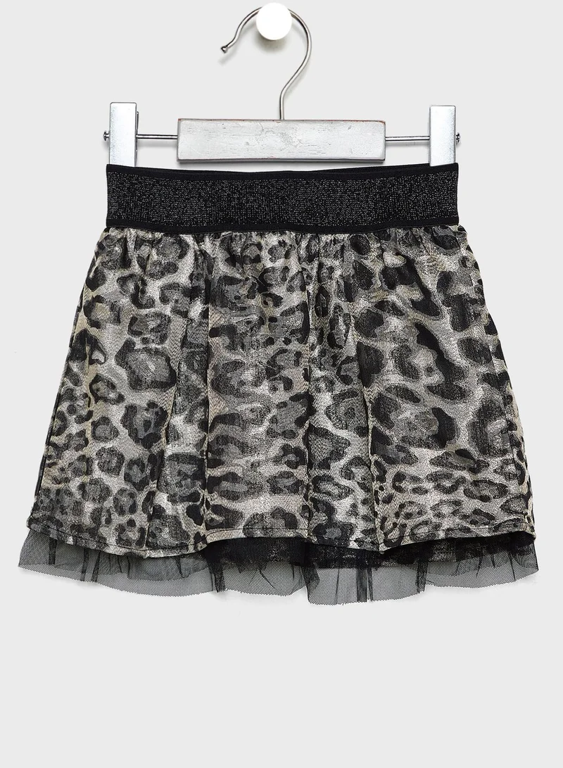 NAME IT Kids Leopard Print Skirt