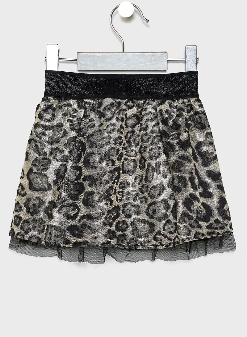 NAME IT Kids Leopard Print Skirt