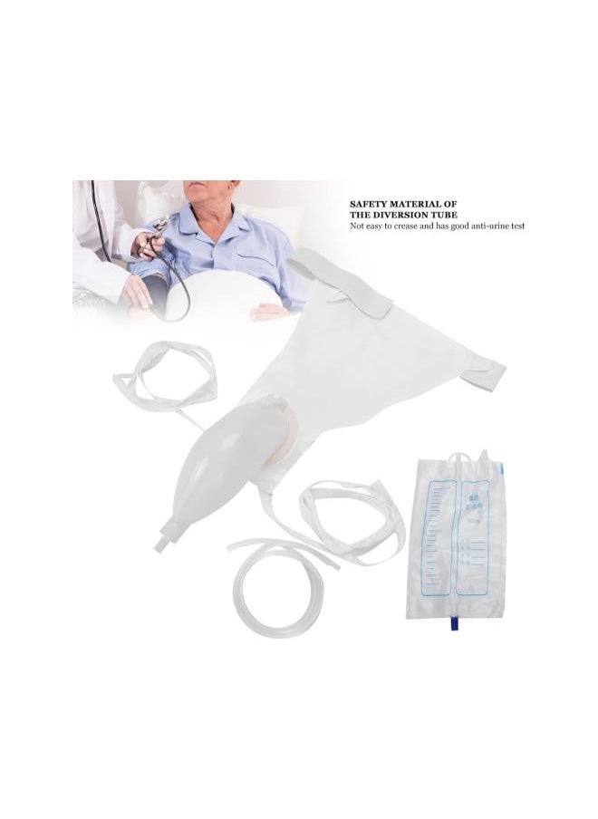 silvercnc - Silicone Urine Collector, Silicone Urine Collection Bag Urinal Reusable Household Breathable Urine Funnel for Men Elderly Bedridden Patients Male Urine Collection Bag (Elderly) - Image 1