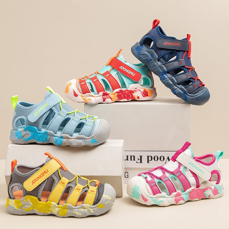 Unisex Sports Sandals for Kids – Soft Sole Beach Shoes with Velcro Closure - Image 2