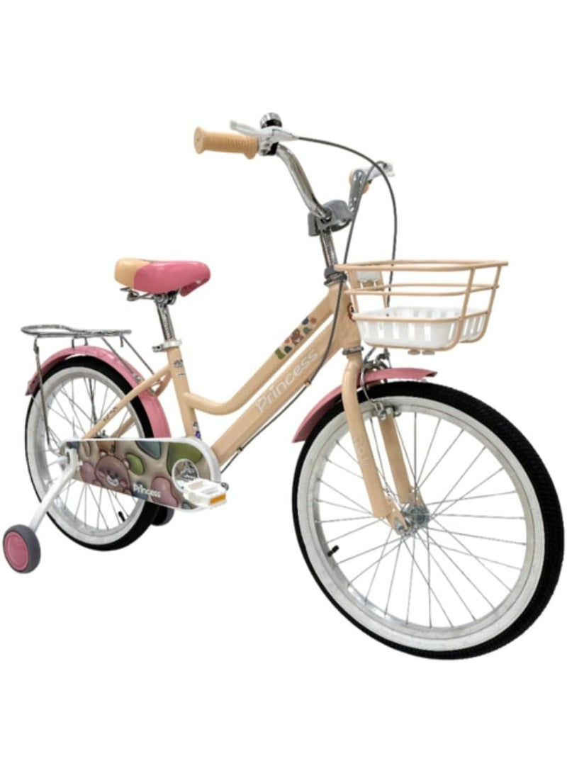 RALLY BICYCLE RALLY Girls Kids Bicycle 20 Inch | Training Wheels | Basket | Chain Cover | Cargo Rack | Age 6–10 Years - Image 4