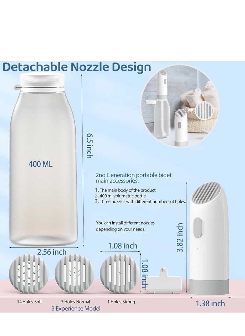 Denx Portable Electric bidet with 4 spray modes - perfect for camping,desert trips, airplanes, trains, holiday - USB Rechargeable  - Image 3