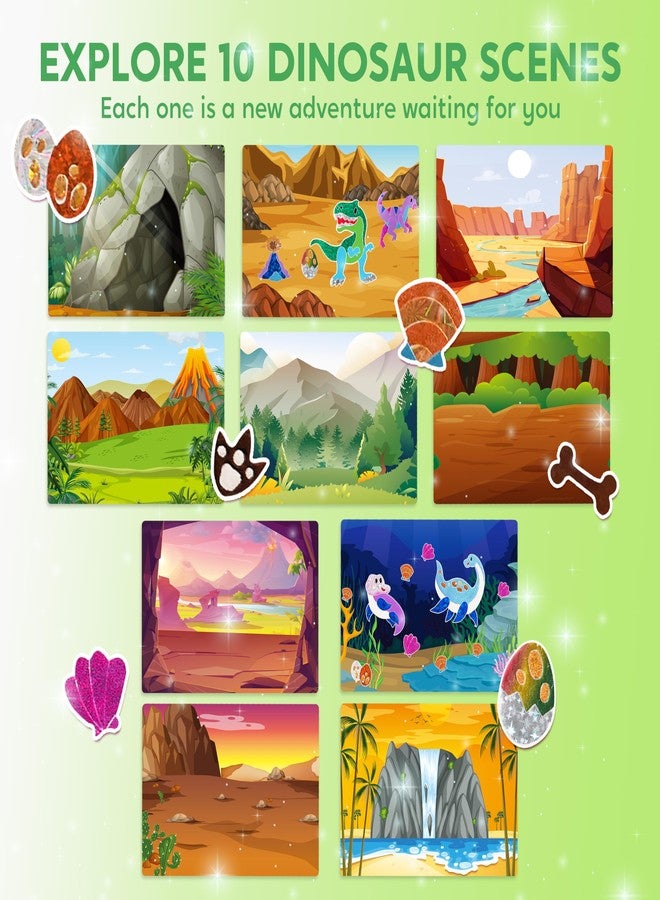 Klever Kits Foil Art Kit for Kids - Arts & Crafts Supplies, Mess Free Coloring, Dinosaur Foil Foam Stickers, Creative Travel Toys, Birthday Gifts for Boys & Girls Ages 4 and Up - Image 2