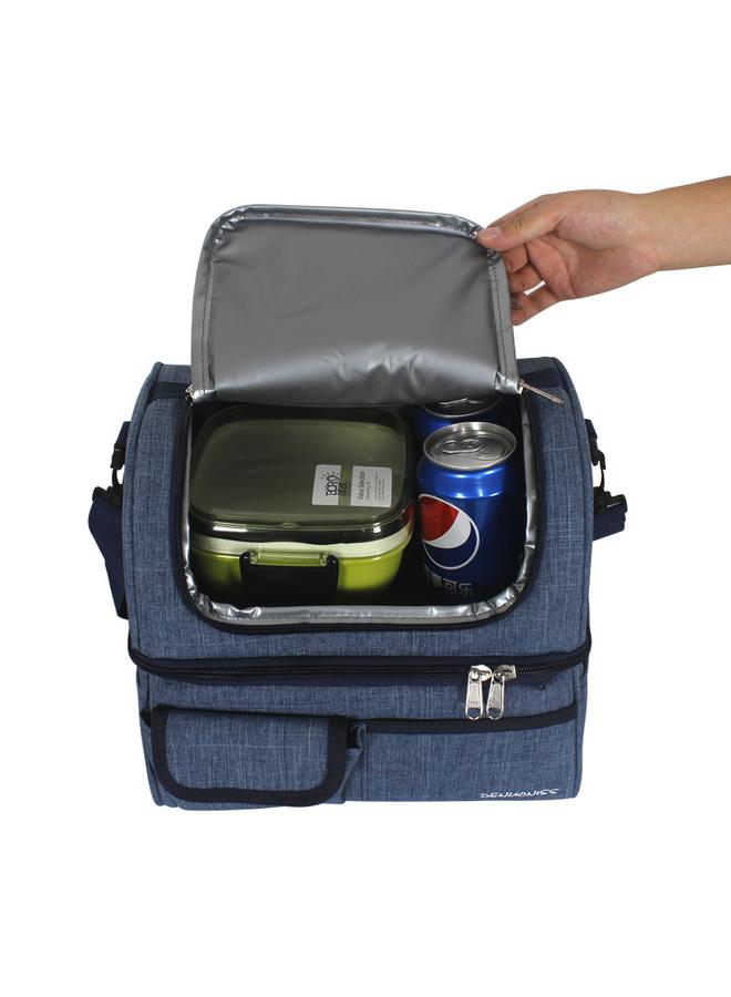 الأزرق جي دبليو حقيبة غداء مزدوجة مزدوجة مضادة للماء ، حقيبة غداء ، حقيبة غداء ، حقيبة غداء ، حقيبة ثلج - Image 4