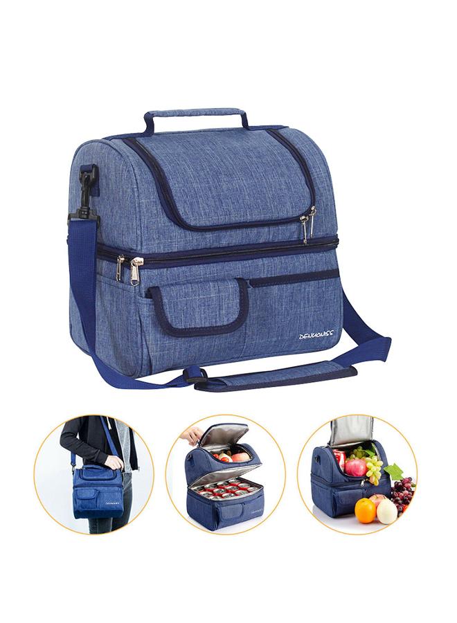 الأزرق جي دبليو حقيبة غداء مزدوجة مزدوجة مضادة للماء ، حقيبة غداء ، حقيبة غداء ، حقيبة غداء ، حقيبة ثلج - Image 2
