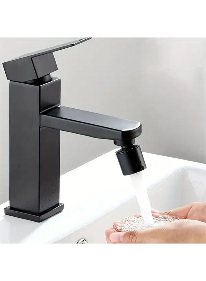 Black Smooth Splash Proof 360 Degree Dual Mode Kitchen Faucet Extender - Image 4