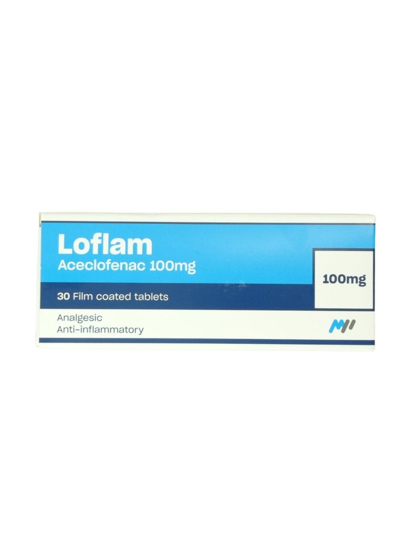 Medpharma Lo-flam 100mg Tabs 30s