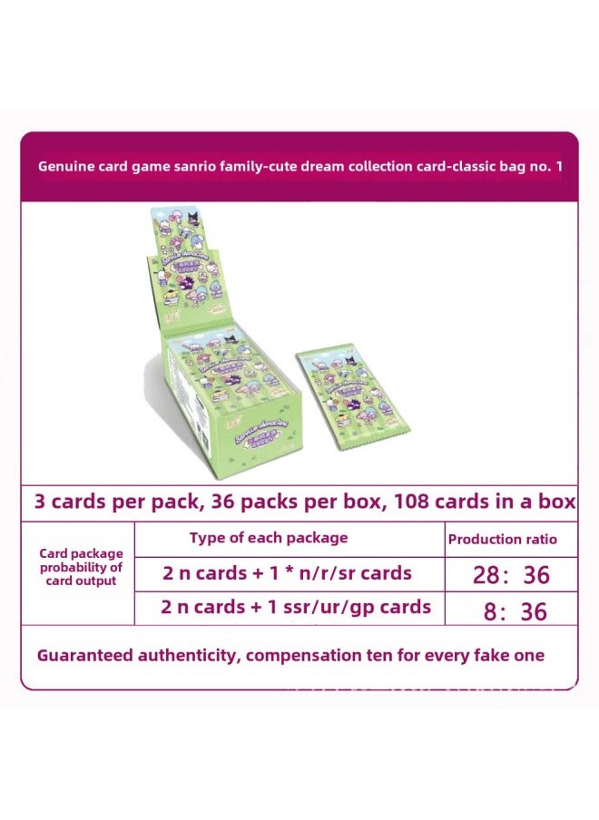 Authentic Ultraman Card Game Cards Touro Continent Naruto Shippuden Cards Table Game Toys Fast Delivery-Color:Card Game Sanrio 1 Yuan Full Box Of 36 Packs