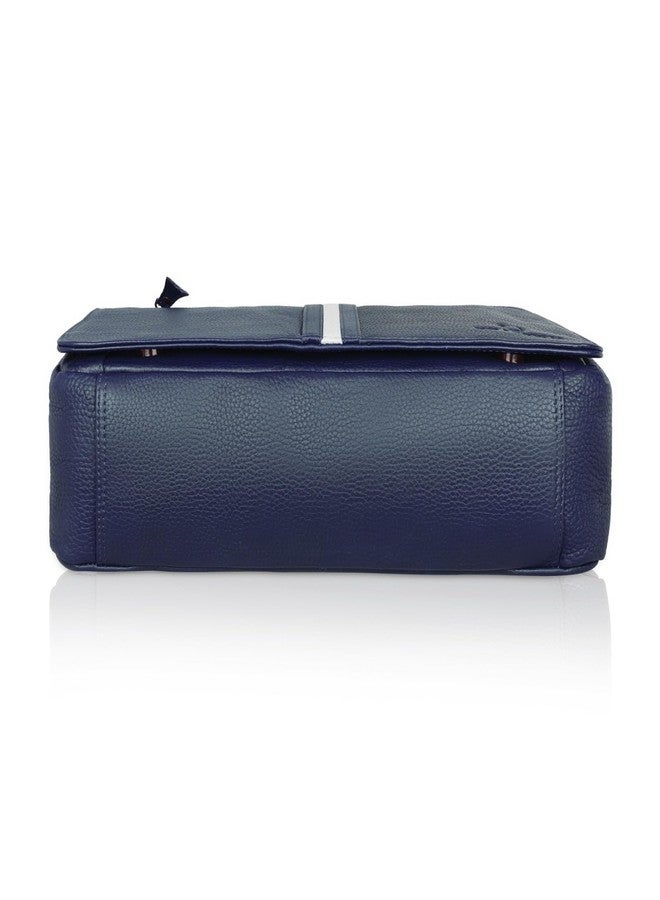 WildHorn Genuine Leather Laptop Messenger Bag for Men | Designed to Fit Laptops up to 14 Inches | Backed by a 1-Year Warranty (BLUE) - Image 4