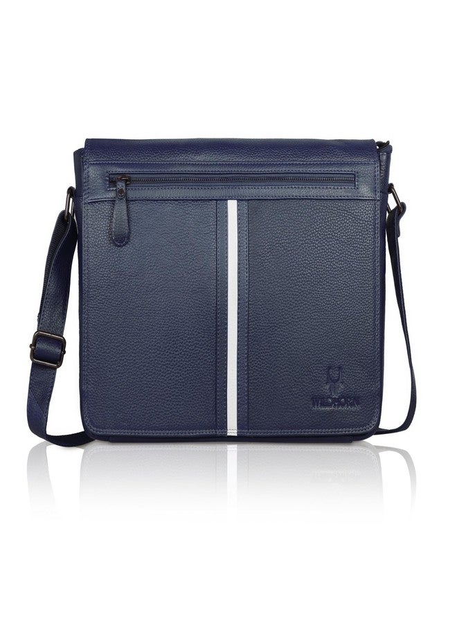 WildHorn Genuine Leather Laptop Messenger Bag for Men | Designed to Fit Laptops up to 14 Inches | Backed by a 1-Year Warranty (BLUE) - Image 2
