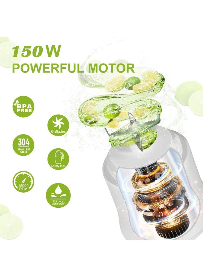 Portable Blender 600ML Electric Juicer Fruit Mixers 4000mAh USB Rechargeable Smoothie Mini Blender Personal Juicer - Image 4