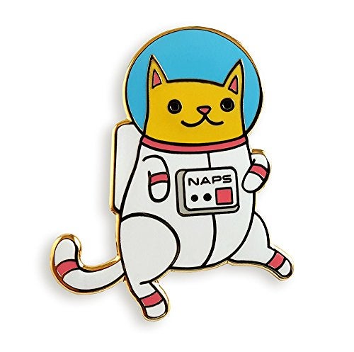 Pinsanity Astro Cat Enamel Lapel Pin - Image 1