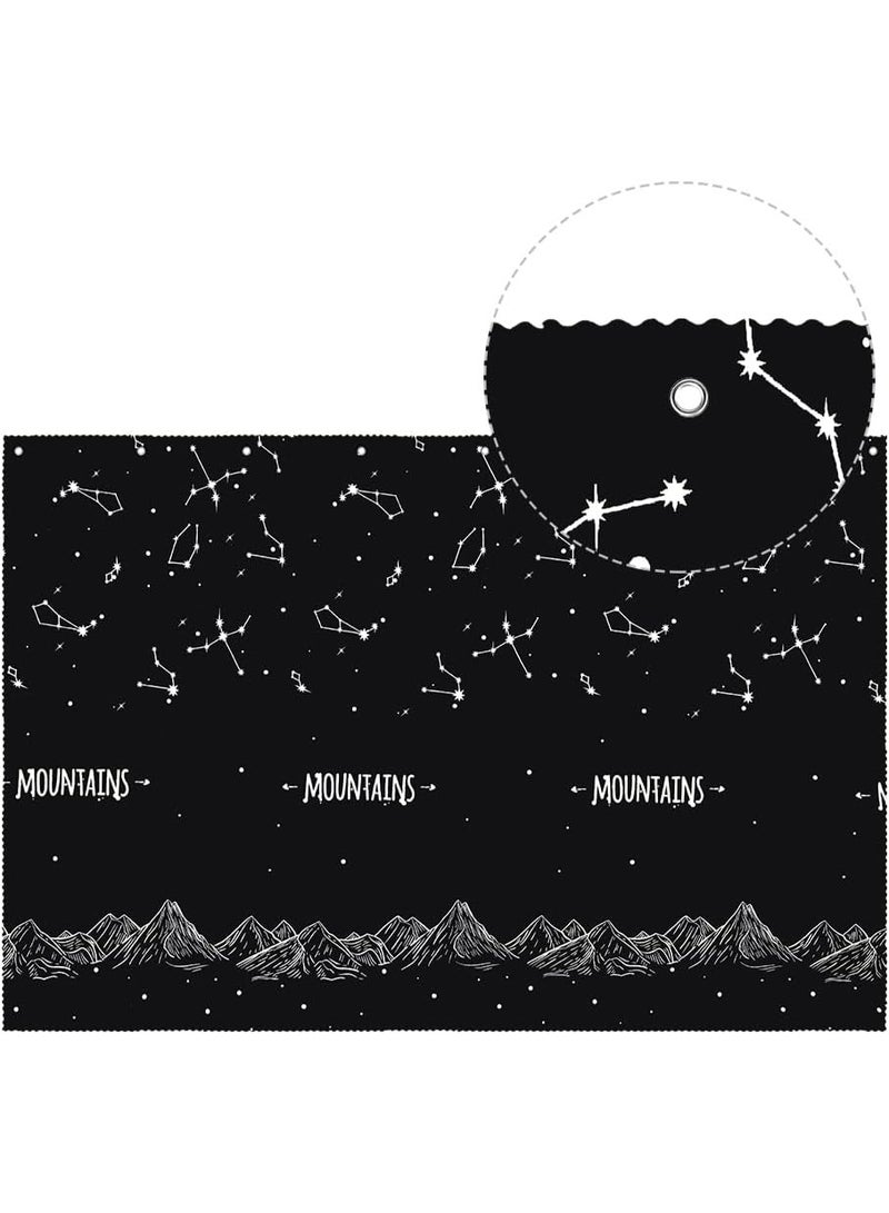 Hayat Comfort 1 pcs Bottom Bunk Bed Curtains Privacy Curtains Breathable Dustproof Single Bed Blackout Curtains Privacy Cloth Panels Underbed Loft Bed Canopy Tent Curtain Shading Drapes for Dorm (Black stars set of 1，2m*1.15m) - Image 3