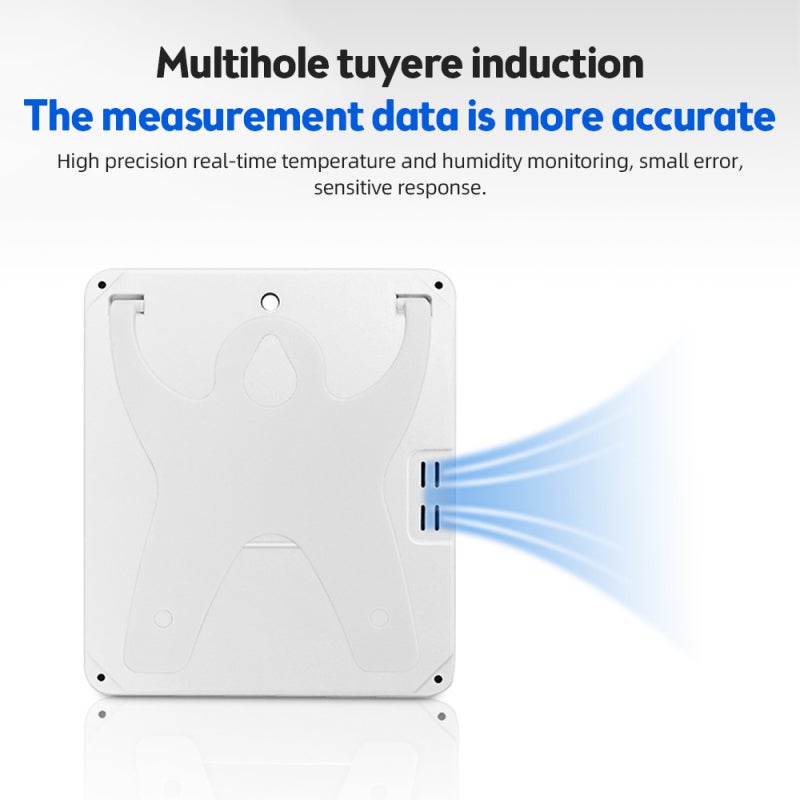 Digital Thermometer Hygrometer: White, High Precision 24/7 Monitoring, Solar-Powered With Battery Backup - User-Friendly Dual-Mount Design For Indoor Baby Rooms, Greenhouses, Refrigerators - Image 3