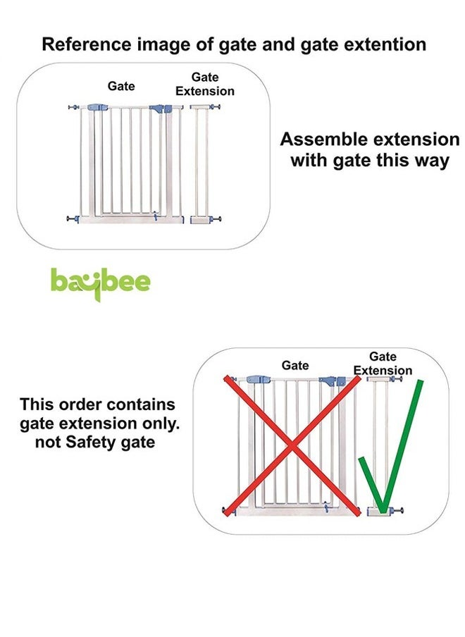 BAYBEE Baby Safety Gate Extension 30Cm Extra Tall Durable Baby Gate Extension Fence Barrier Dog Gate Child Baby Gate for Stairs Doorways Only Suitable for Baybee Safety Gates White  - Image 4