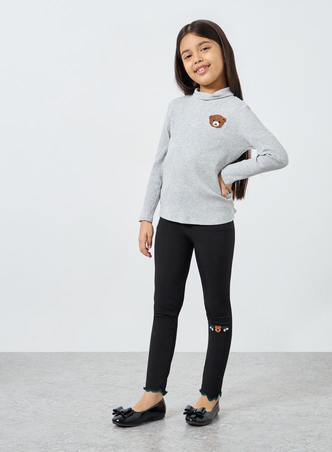 ستايلي ليقنز بتفاصيل مُطرزة - Image 2