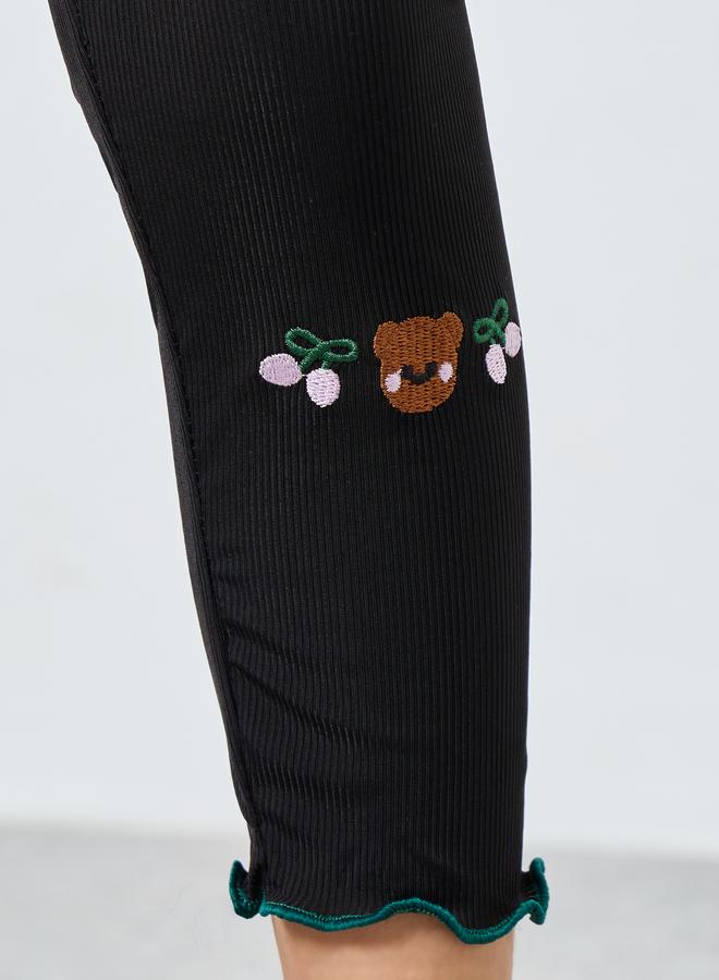 ستايلي ليقنز بتفاصيل مُطرزة - Image 3