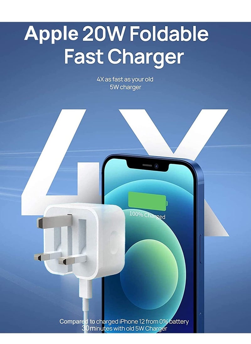 Generic - iPhone 20W Charger 【Apple MFi Certified】 USB C Plug Fast Charge and USB C to Lightning Cable 2M PD Power Adapter Compatible with iPhone 13 Pro Max 13 12 SE2020 11 XR XS Max X 8 Plus iPad Pro Air Mini - Image 1