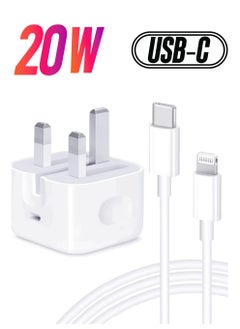 iPhone 20W Charger 【Apple MFi Certified】 USB C Plug Fast Charge and USB C to Lightning Cable 2M PD Power Adapter Compatible with iPhone 13 Pro Max 13 12 SE2020 11 XR XS Max X 8 Plus iPad Pro Air Mini