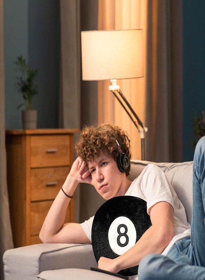 تيكلز وسادة رياضية محشوة ناعمة على شكل كرة 8 من تيكلز، هدية عيد ميلاد للأولاد والبنات، ديكور منزلي (اللون: أسود وأبيض، الحجم: 30 سم) - Image 5