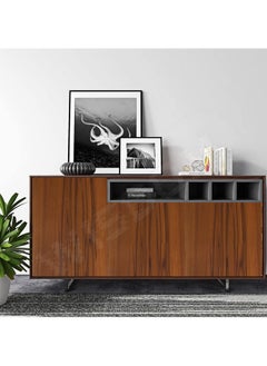 WISDOM WISDOM Self Adhesive Vinyl Wood Graingeometric Wallpaper For Furniture Vinyl Stickers Wooden Door Desktop Wall Papers Kitchen-Cupboard/Shelf Liner Sheet(16 X 48 Inch,Black Brown Wooden)  - Image 2