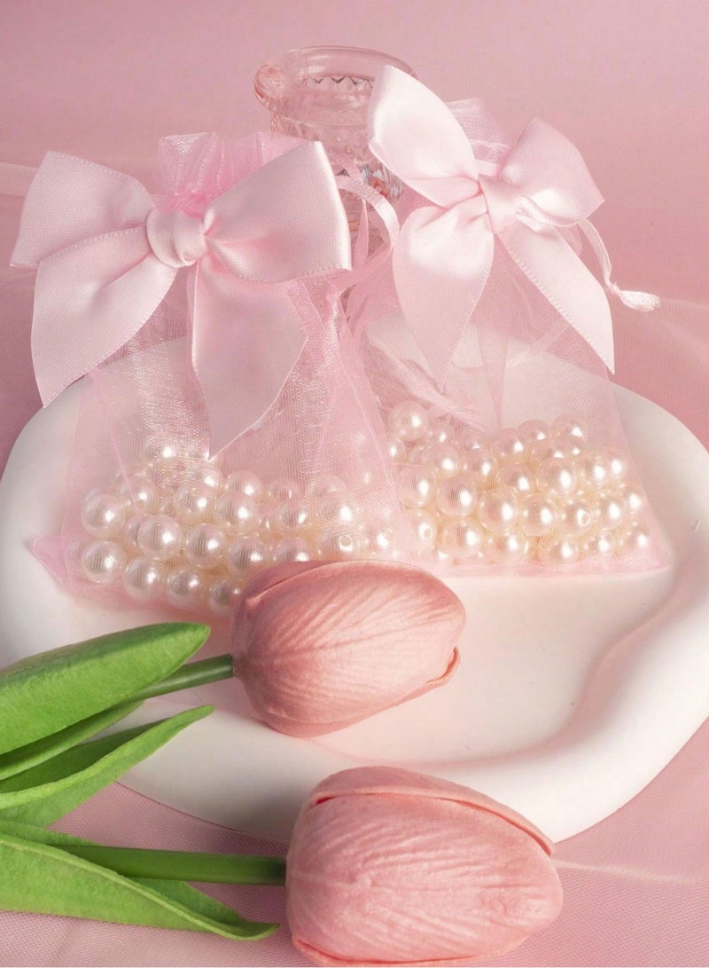 Gift Favors 10 Pcs in Pink with Bow – Elegant Baby Shower Favors for Celebrations - Image 2