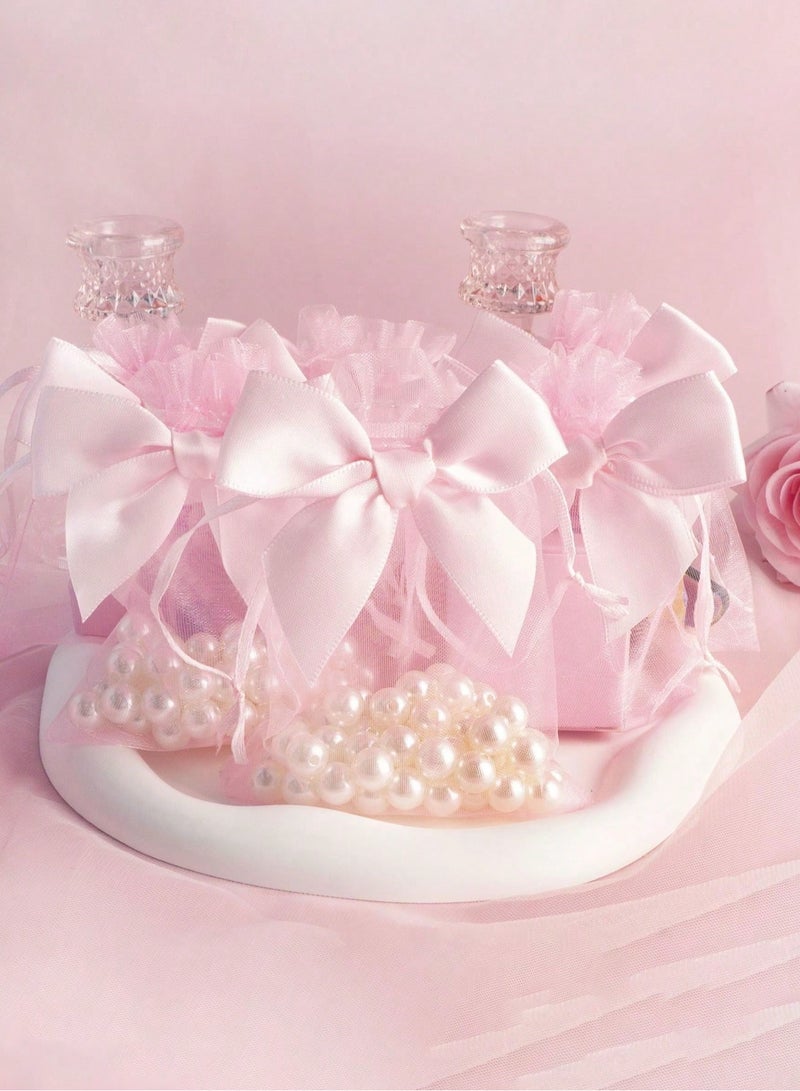Gift Favors 10 Pcs in Pink with Bow – Elegant Baby Shower Favors for Celebrations - Image 3