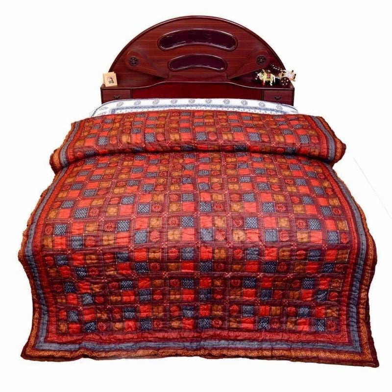 SAMRADHI Traditional Famous Jaipuri Beautiful Floral Print in Multi Colour Jaipuri Rajai/Razai/Quilt Double/Double Bed Quilt/Comforter/AC Quilt/AC Comforter - Image 3