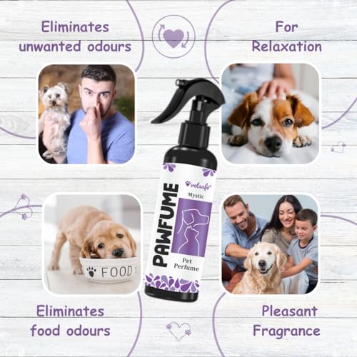 VetSafe Pet Perfume Spray 200 ml | Long-Lasting Mystic Scent | Odour Eliminator & Grooming Essential for Dogs & Cats - Image 4